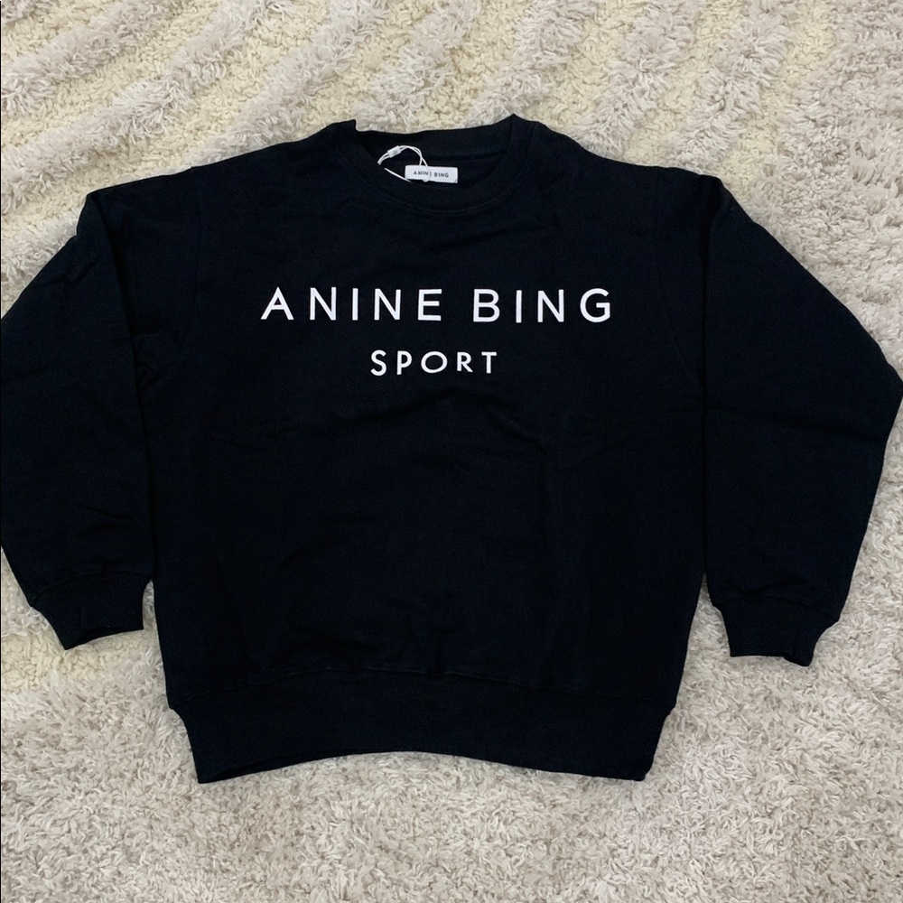 Anine Bing Sport Black Pullover Sweater Women’s Sizes Small Medium & Large